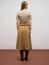 Fluid midi A-line skirt with panel image number 1