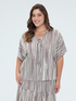 Blusa a righe in viscosa image number 0