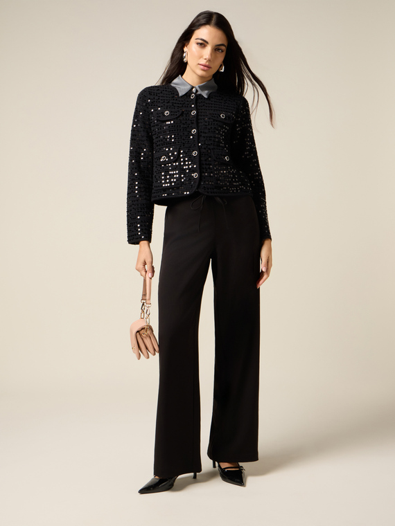 Pantaloni joggers a palazzo