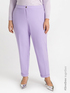 Crepe scuba fabric carrot fit trousers image number 1
