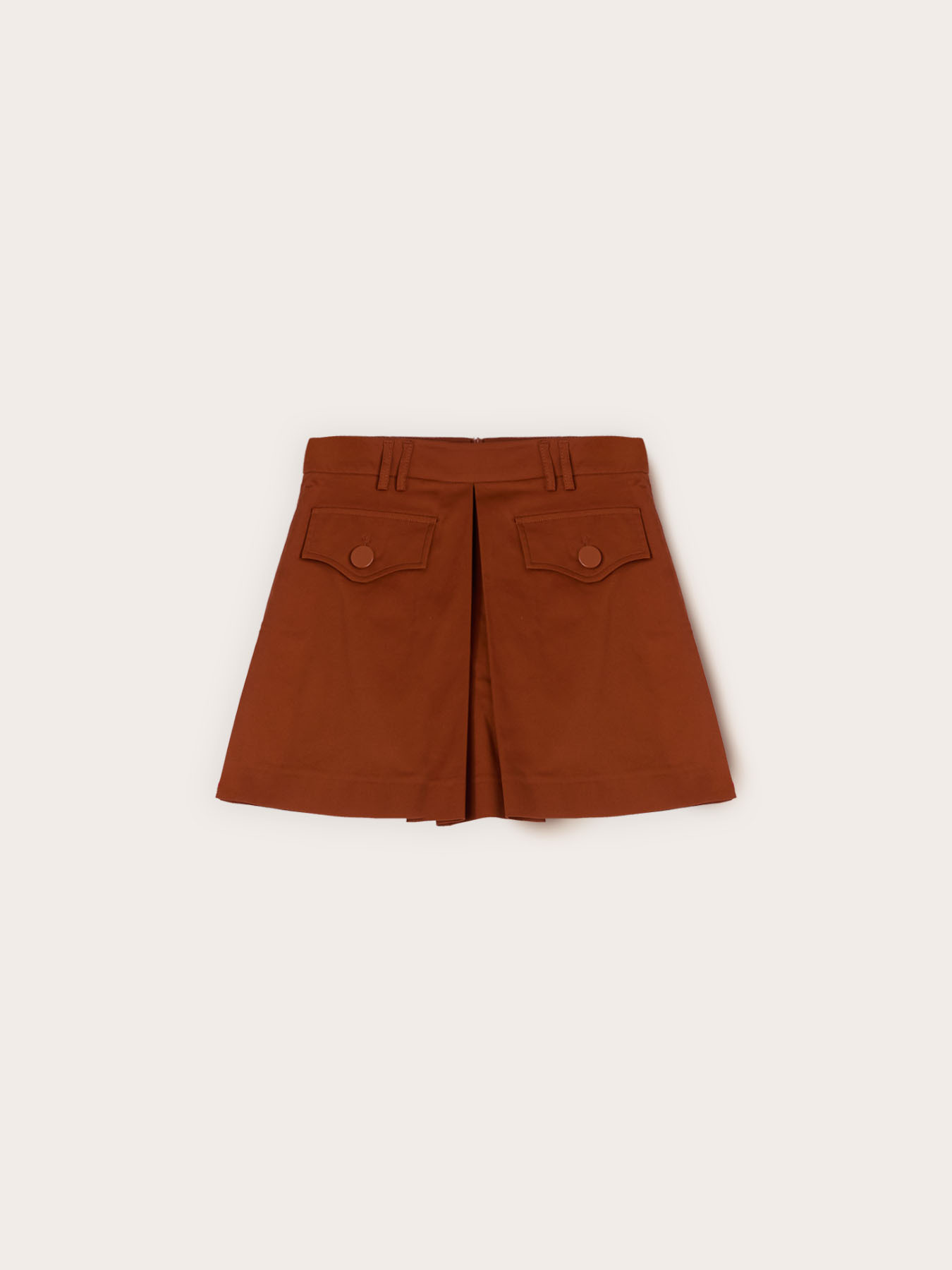 Shorts a vita alta con piega a soffietto image number 4