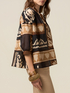 Patterned muslin boxy blouse image number 2