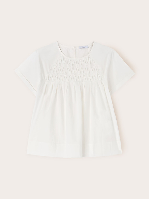 Poplin crafted blouse