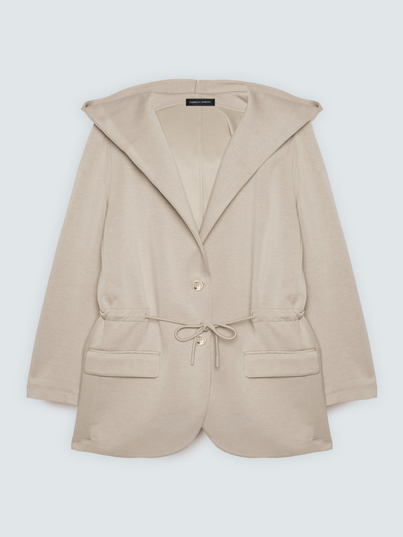 Felpa con cappuccio in scuba