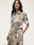 Printed cotton chemisier dress image number 2
