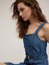 Robe avec boutons en denim mélangé lyocell image number 3