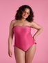 One-piece lurex bandeau swimsuit image number 7