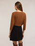 Basic two-material T-shirt image number 1