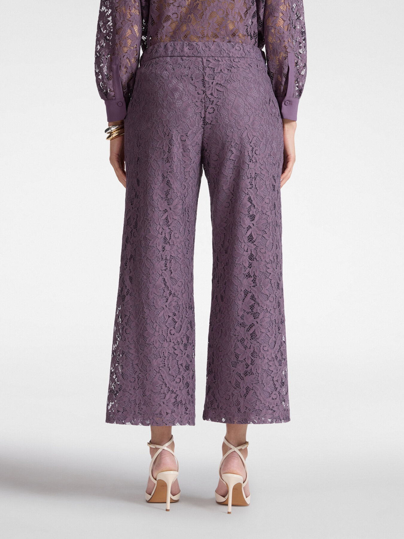 Cropped lace trousers image number 1