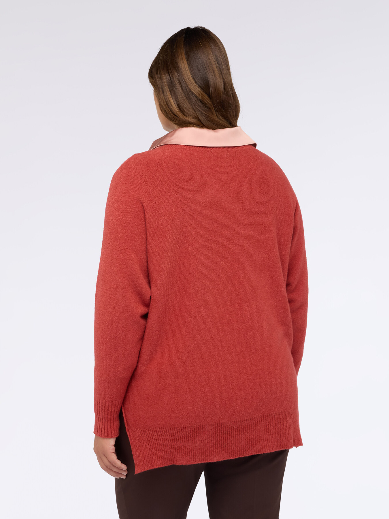 Crew neck sweater in viscose blend image number 1