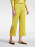 Embroidered linen cropped trousers image number 2