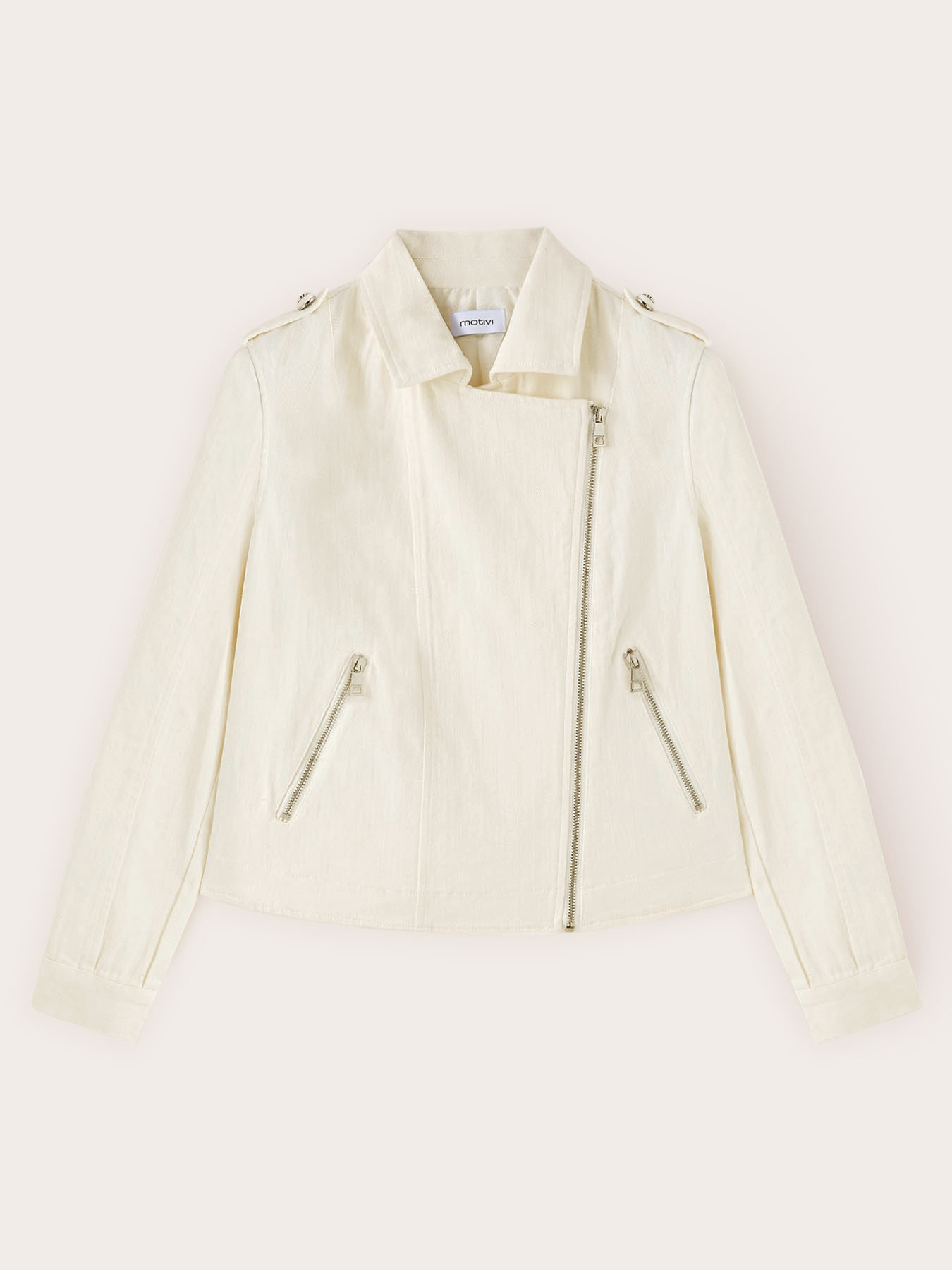 Chaqueta de cuero en drill mezcla de algod&oacute;n image number 4