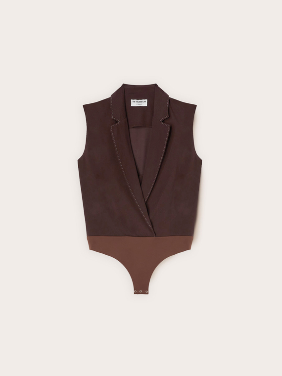 Bodysuit top with collar The Tailoring Lab