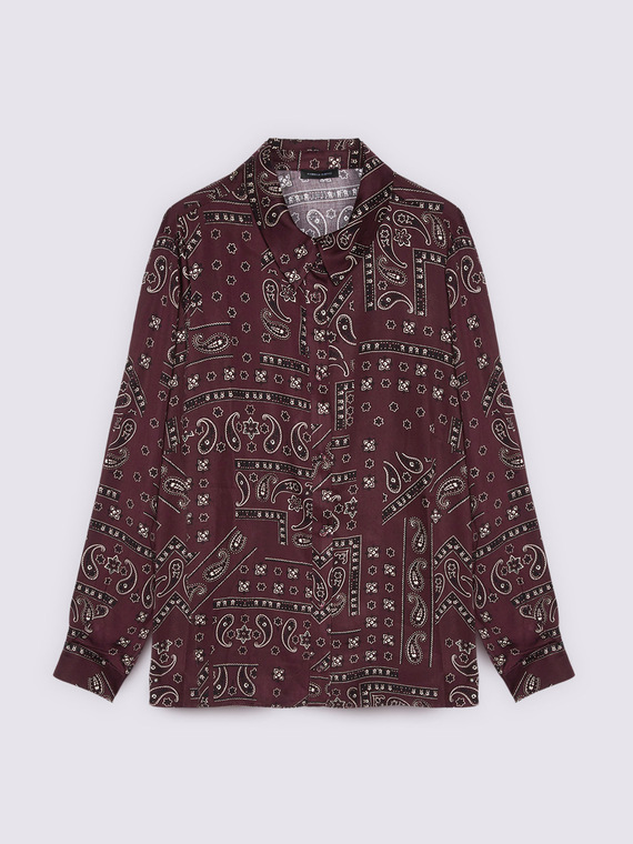 Camisa estampado bandana en muselina