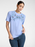 T-shirt con ricamo floreale image number 0