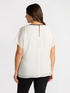 Bluse mit schwarzen Bündchen und Cut-Out-Detail image number 1