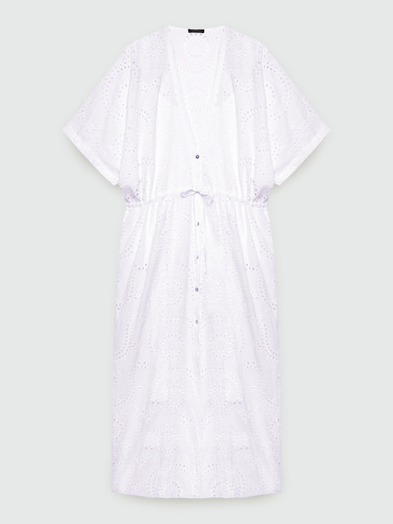 Long Broderie Anglaise kaftan dress