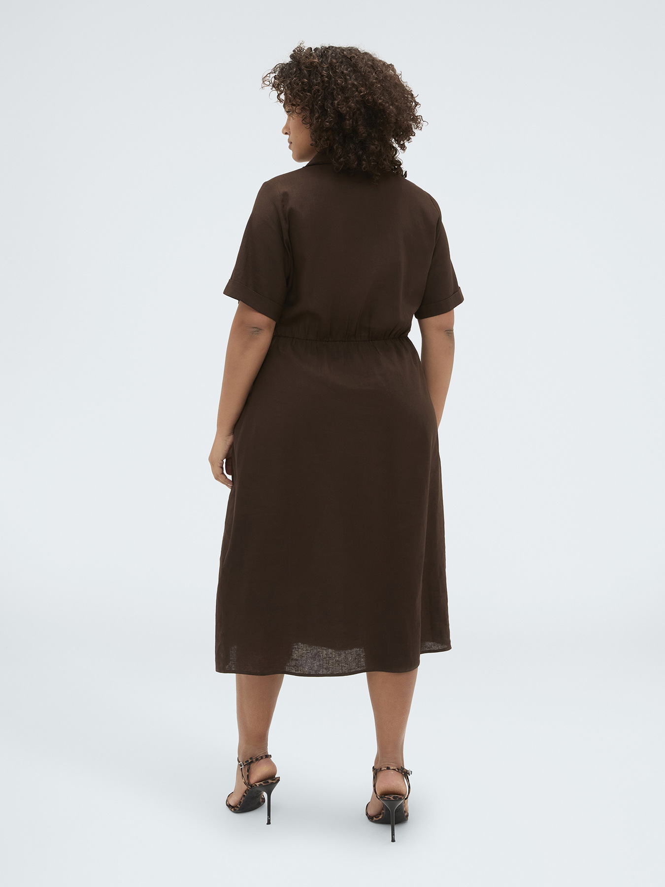 Hemdblusenkleid aus Leinen-Viskose-Mix image number 1