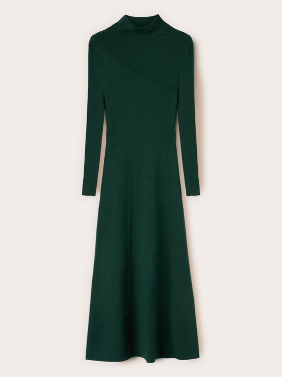 Robe tube midi en maille avec découpe dans le dos