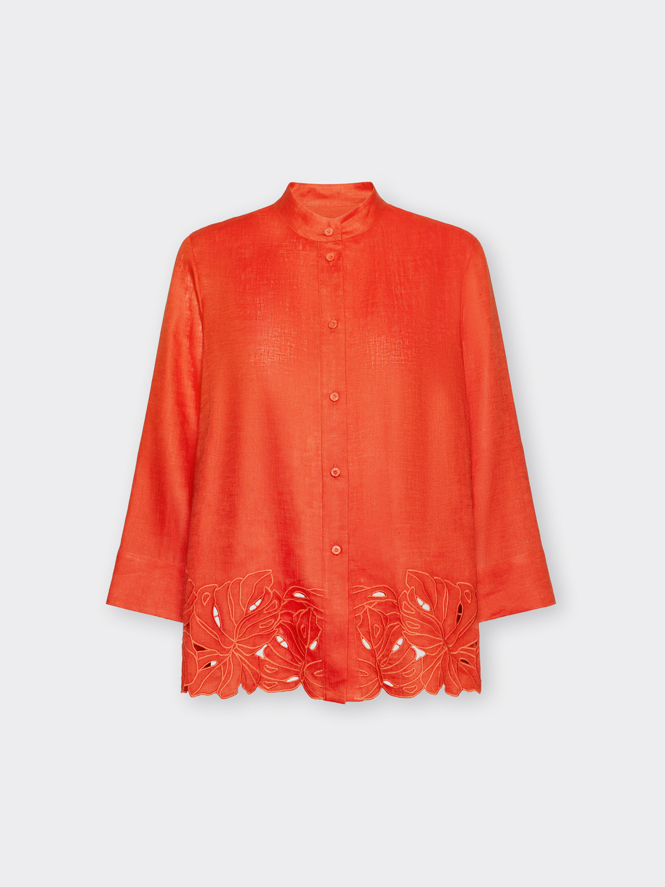 Camicia in lino con ricami