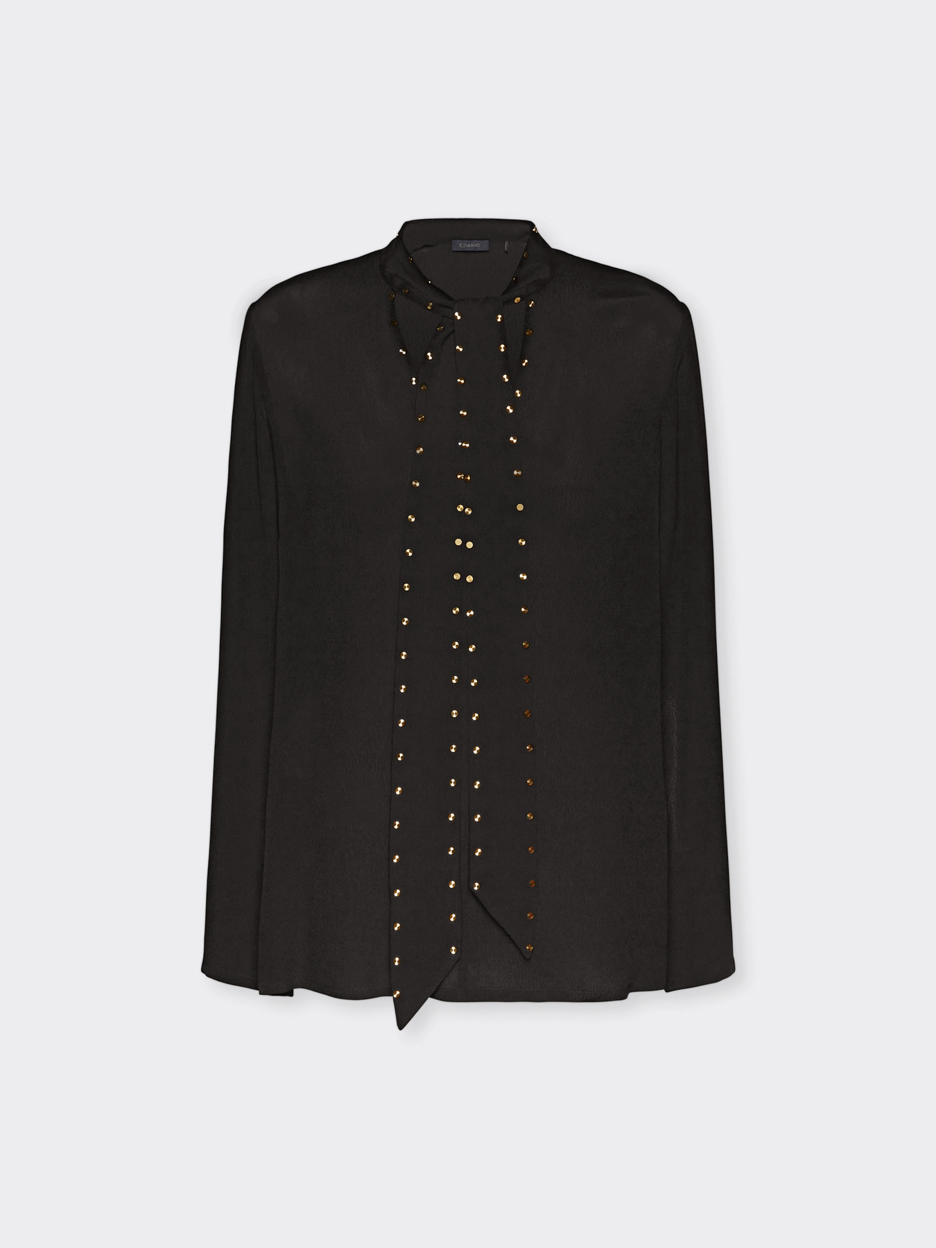 Blouse with sash and flat studs image number 4