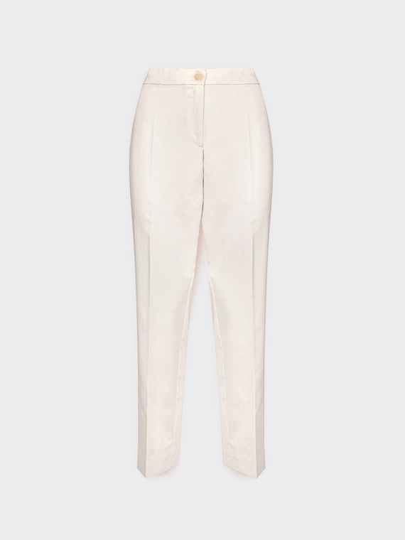 Straight-leg trousers in stretch satin