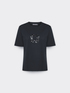Camiseta de corte relaxado com bordado Monograma image number 4
