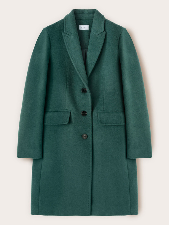 Manteau en mélange de laine tricoté