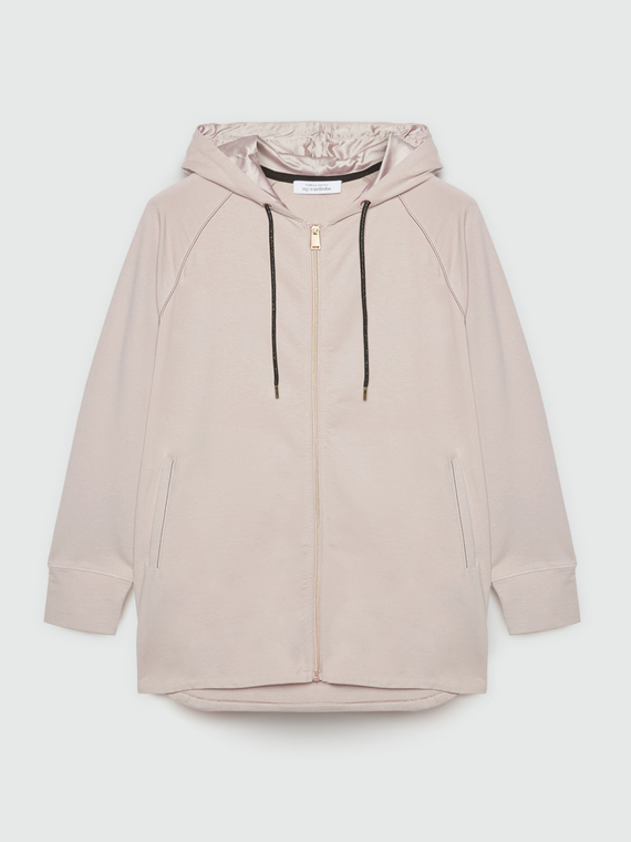 Baumwoll-Sweatshirt mit Kapuze