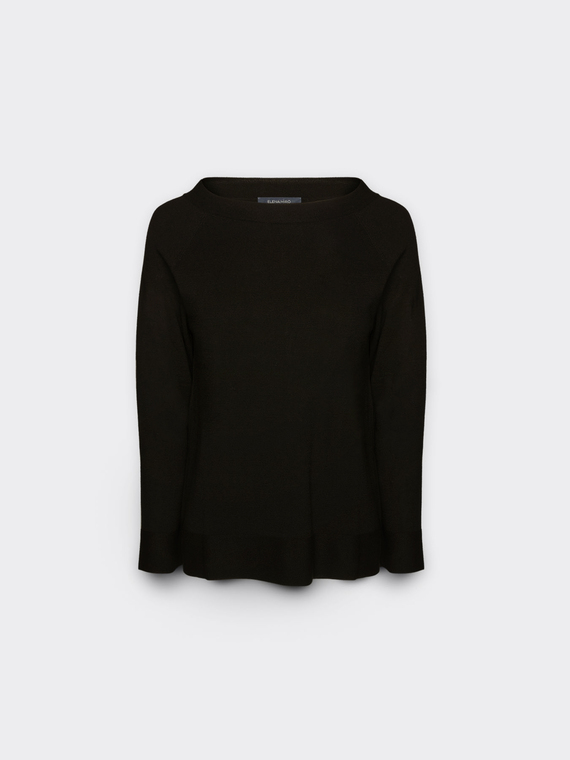 Maglia con scollo a barchetta