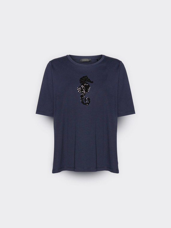 Cotton t-shirt with sequins