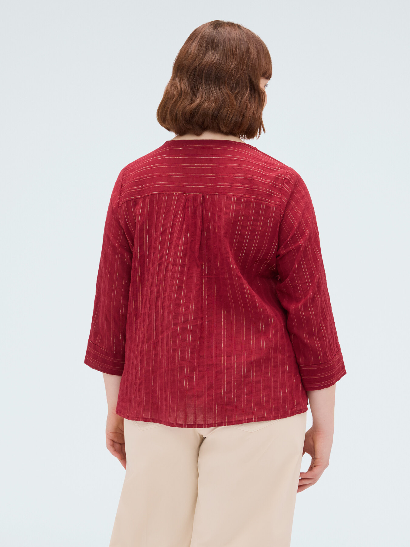 Gestreifte Bluse aus Baumwolle image number 2