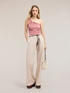 One-shoulder draped top image number 3