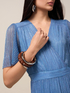 Long pleated lurex dress image number 2