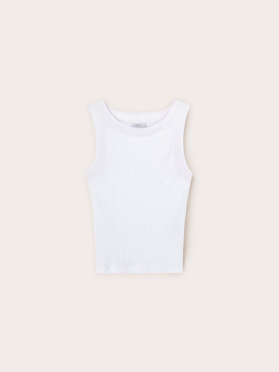 Top mit Georgette-Kanten