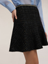 A-line mini skirt in bouclé fabric image number 3