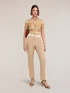 Trousers with piping and slit at the bottom image number 3