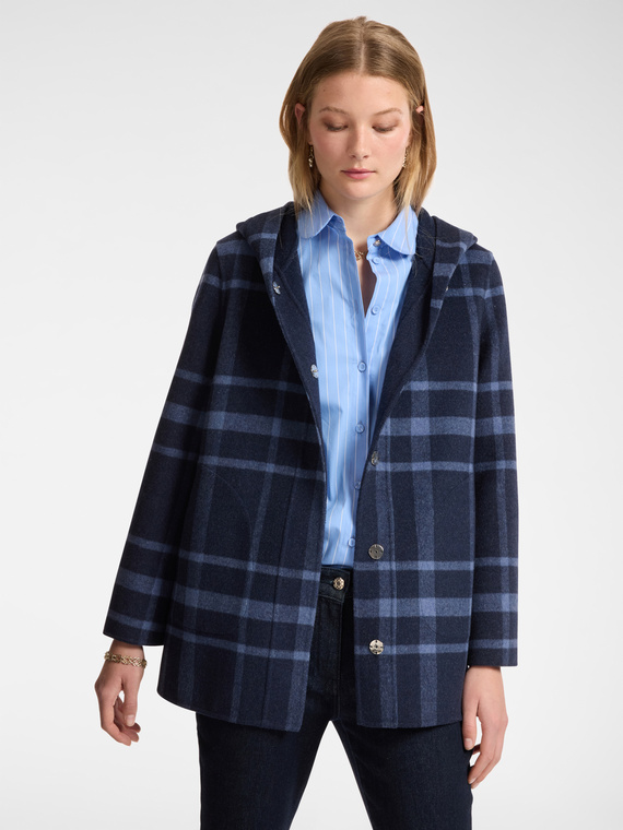 Casual checked coat