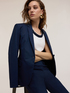 Blazer à simple boutonnage en coton technique image number 3
