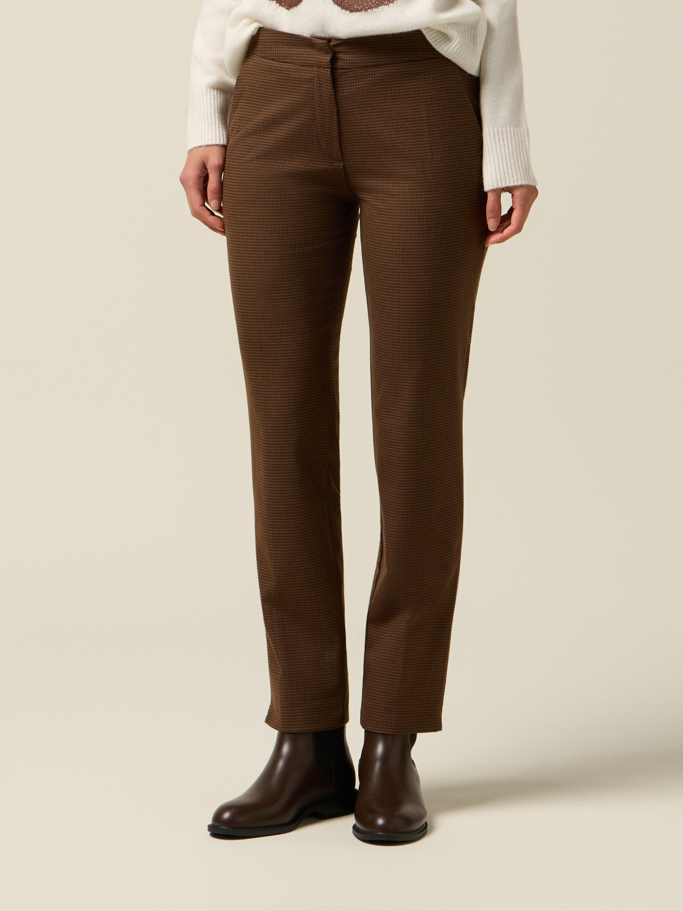 Pantaloni micro pied de poule image number 3