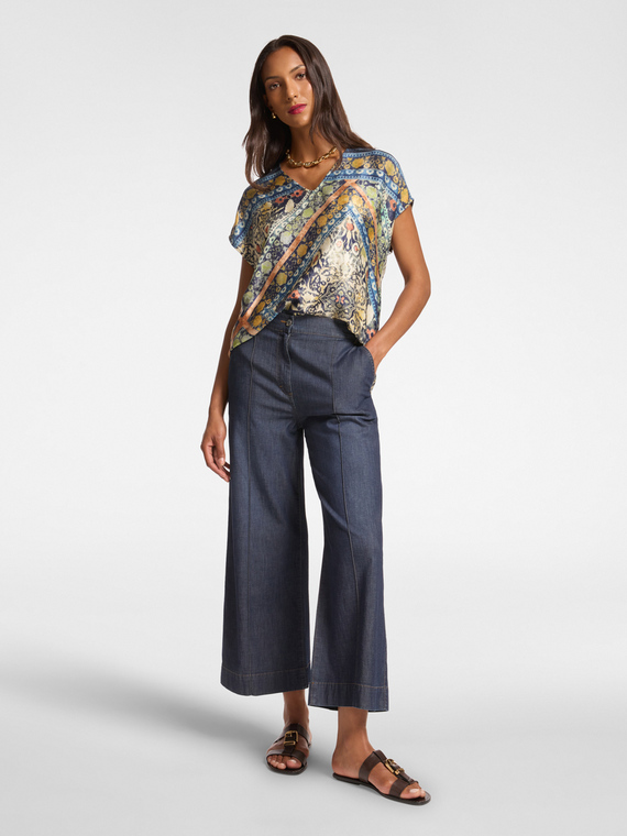 Blusa estampada étnica