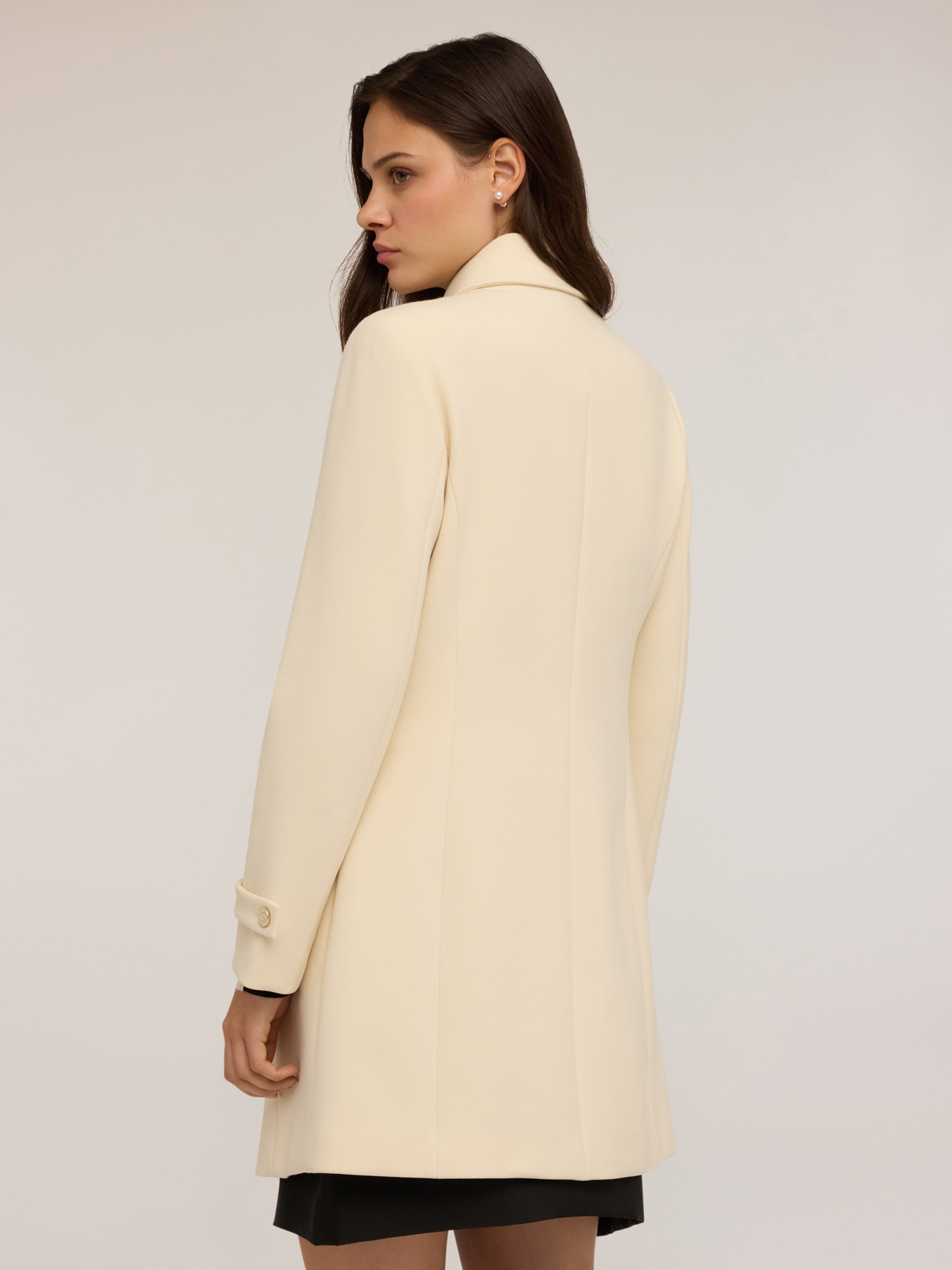 Single-breasted viscose blend coat image number 1