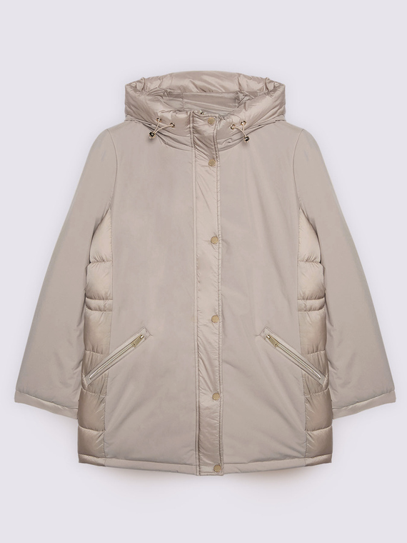 Hybrid-Daunenjacke mit Kapuze