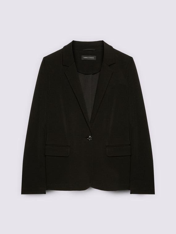 Soft blazer in scuba fabric