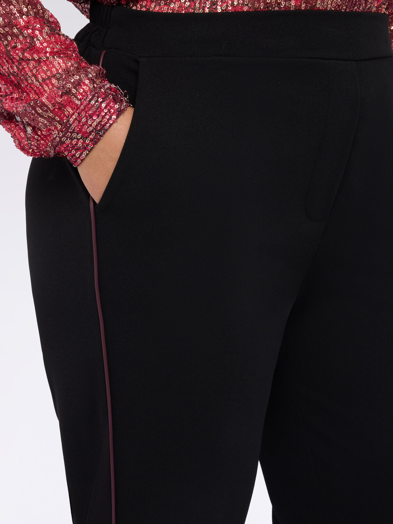 Joggers with side piping image number 2