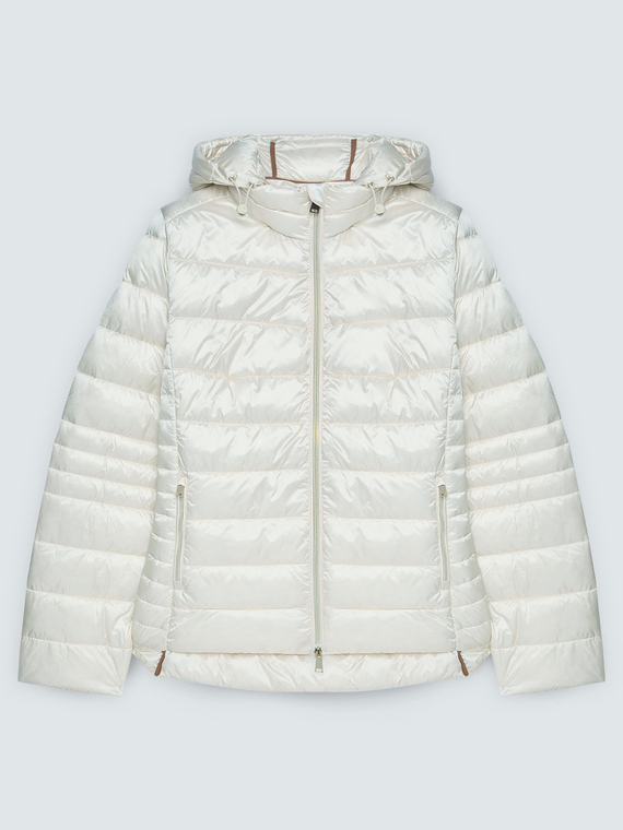 Gesteppte Daunenjacke mit abnehmbarer Kapuze
