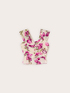 Ruffled top with floral print image number 4