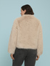 Veste courte effet peluche avec col image number 1