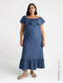 Long denim dress image number 1