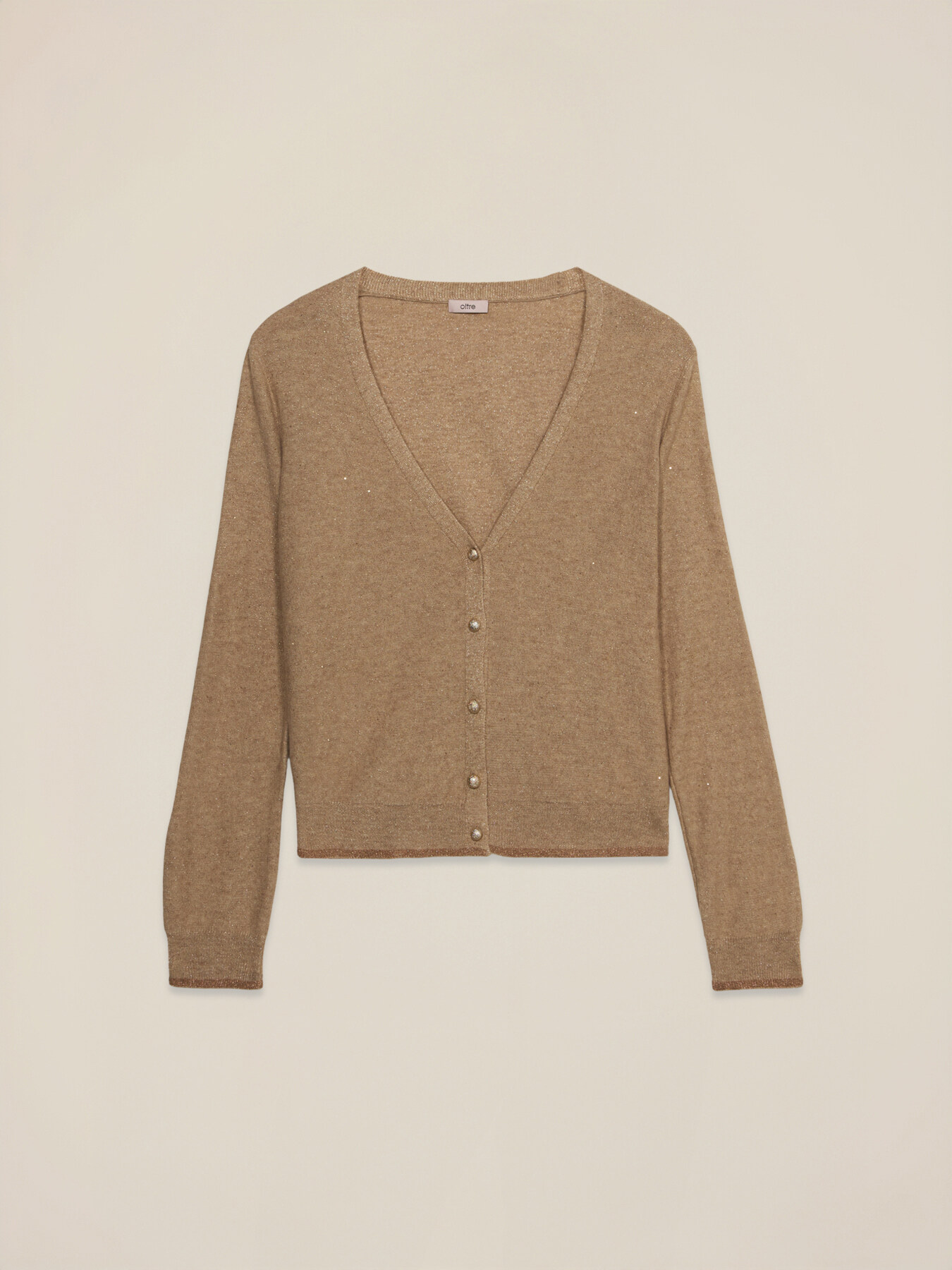 V-neck cashmere blend cardigan image number 3